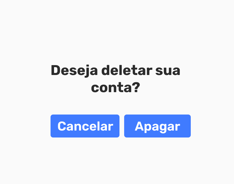 Exclusão de conta